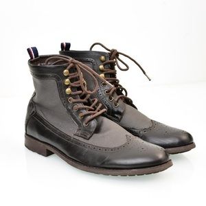 Tommy Hilfiger Boots TM Gladstone Brown Lace Up Oxford Mid Boots Mens US Sz 11